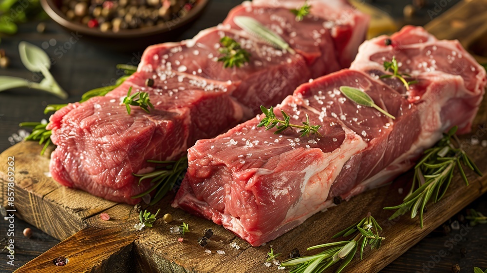 Raw Lamb Chops Ready for Grilling Raw Lamb Chops Ready for Grilling