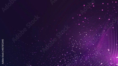 Modern illustration of purple square grid mosaic on dark blue background, geometric tile presentation design, disco club performance backdrop, and futuristic spectrum.