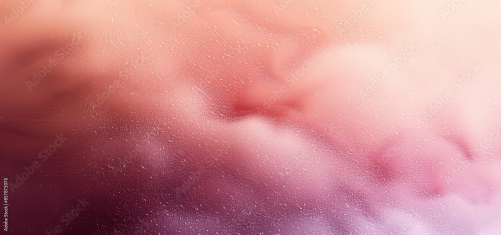 Fototapeta premium Pink Beige Gradient Background with Frosted Glass Texture, Soft Toned Abstract Design Poster Banner