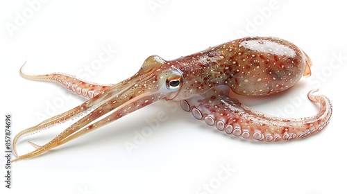 squid on white background