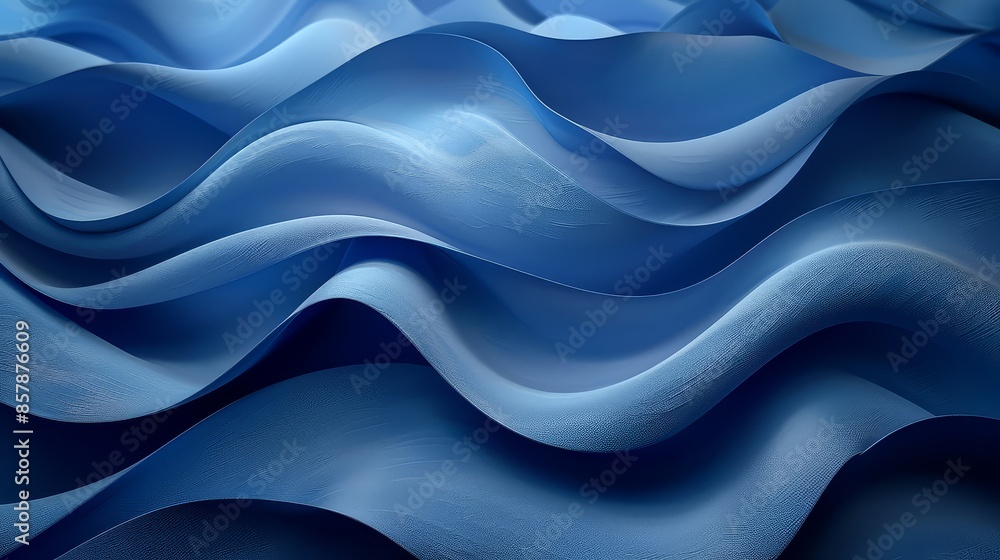 Modern Abstract 3D Background with Blue Wavy Shapes Modern Abstract 3D Background with Blue Wavy Shapes