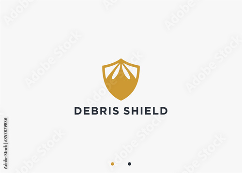 shield with tarp logo design vector silhouette illustration
