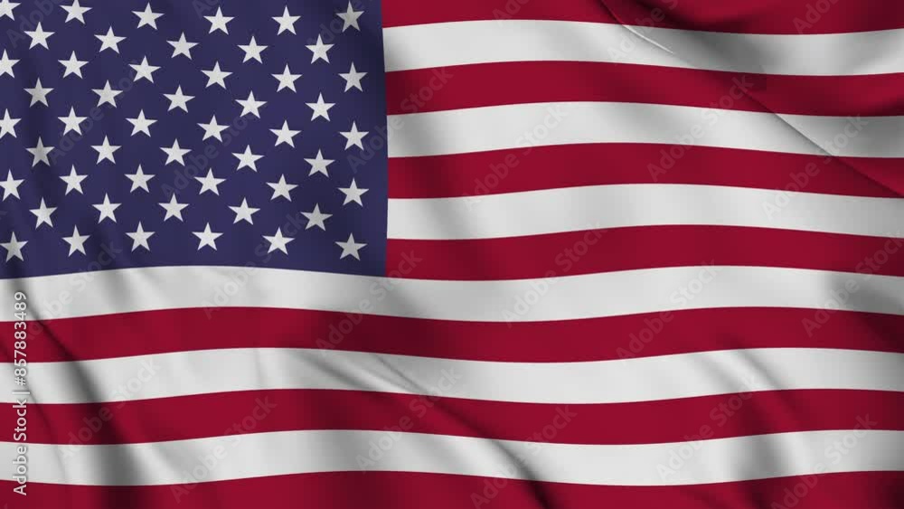 The United States flag animation seamless loop. 4K video The United States flag animation seamless loop. 4K video