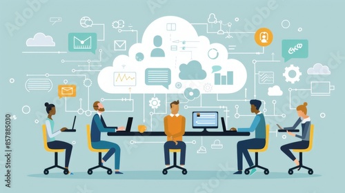 Wallpaper Mural Creative AI technology startup with data analytics and advanced robotics Torontodigital.ca