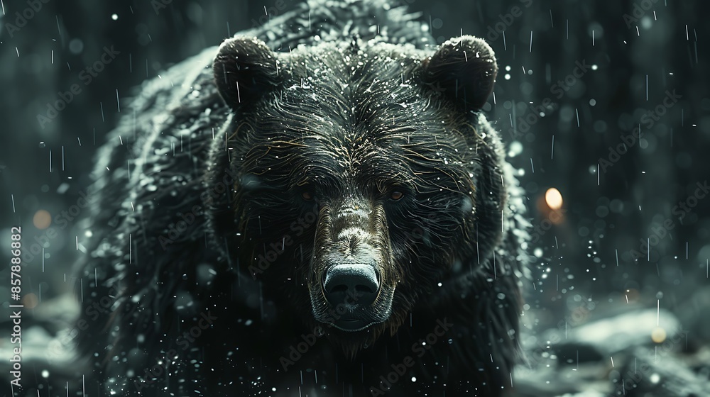 A cinematic photograph of a menacing bear in a dark, stormy environment with dramatic lightning strikes, symbolizing market fear and uncertainty. A cinematic photograph of a menacing bear in a dark, stormy environment with dramatic lightning strikes, symbolizing market fear and uncertainty.