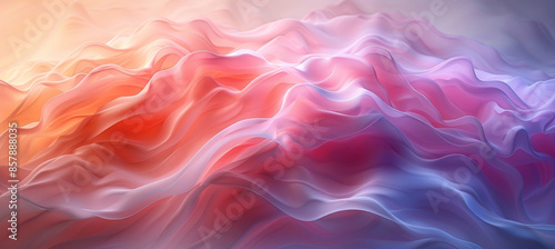 Abstract Pastel Colors 3D Wave Background Wave Banner Abstract Background in Soft Pastel Colors