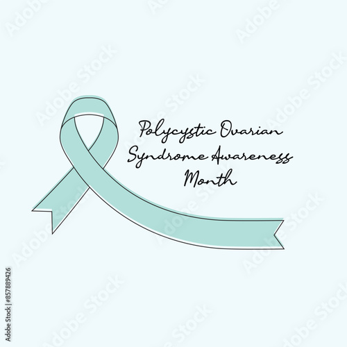 line art of Polycystic Ovarian Syndrome Awareness Month good for Polycystic Ovarian Syndrome Awareness Month celebrate. line art.