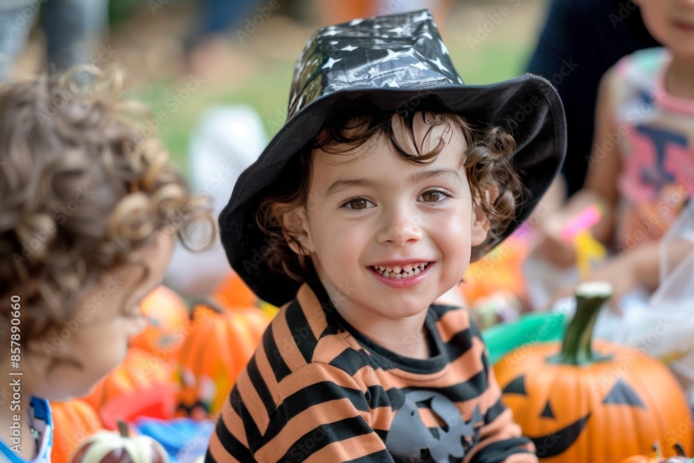 Trick or Treat Pumpkin Patch Picnic for Children with Games Trick or Treat Pumpkin Patch Picnic for Children with Games