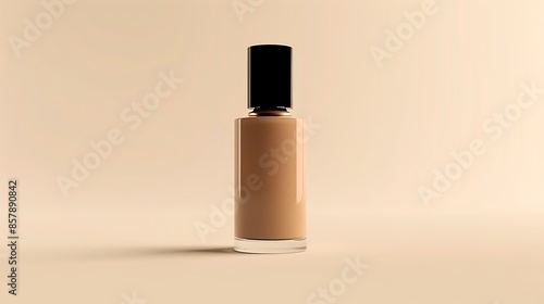 High-end foundation bottle with a white background.