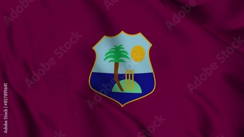 The West Indies flag animation seamless loop. 4K video