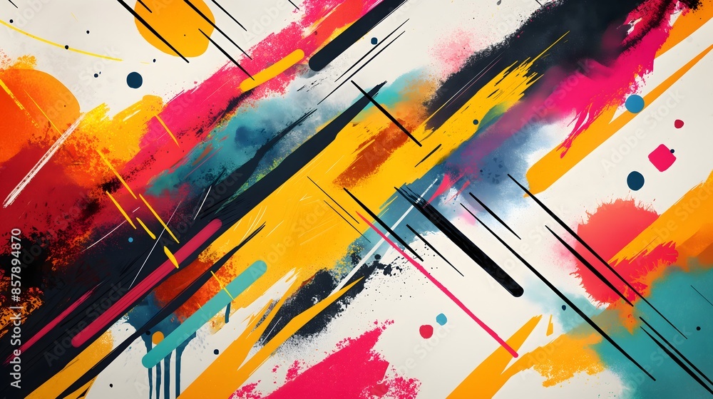 2. Create an artistic representation of a lively abstract background with bold splashes of color in geometric patterns, set against a pristine white backdrop for a modern and energetic look. 2. Create an artistic representation of a lively abstract background with bold splashes of color in geometric patterns, set against a pristine white backdrop for a modern and energetic look.