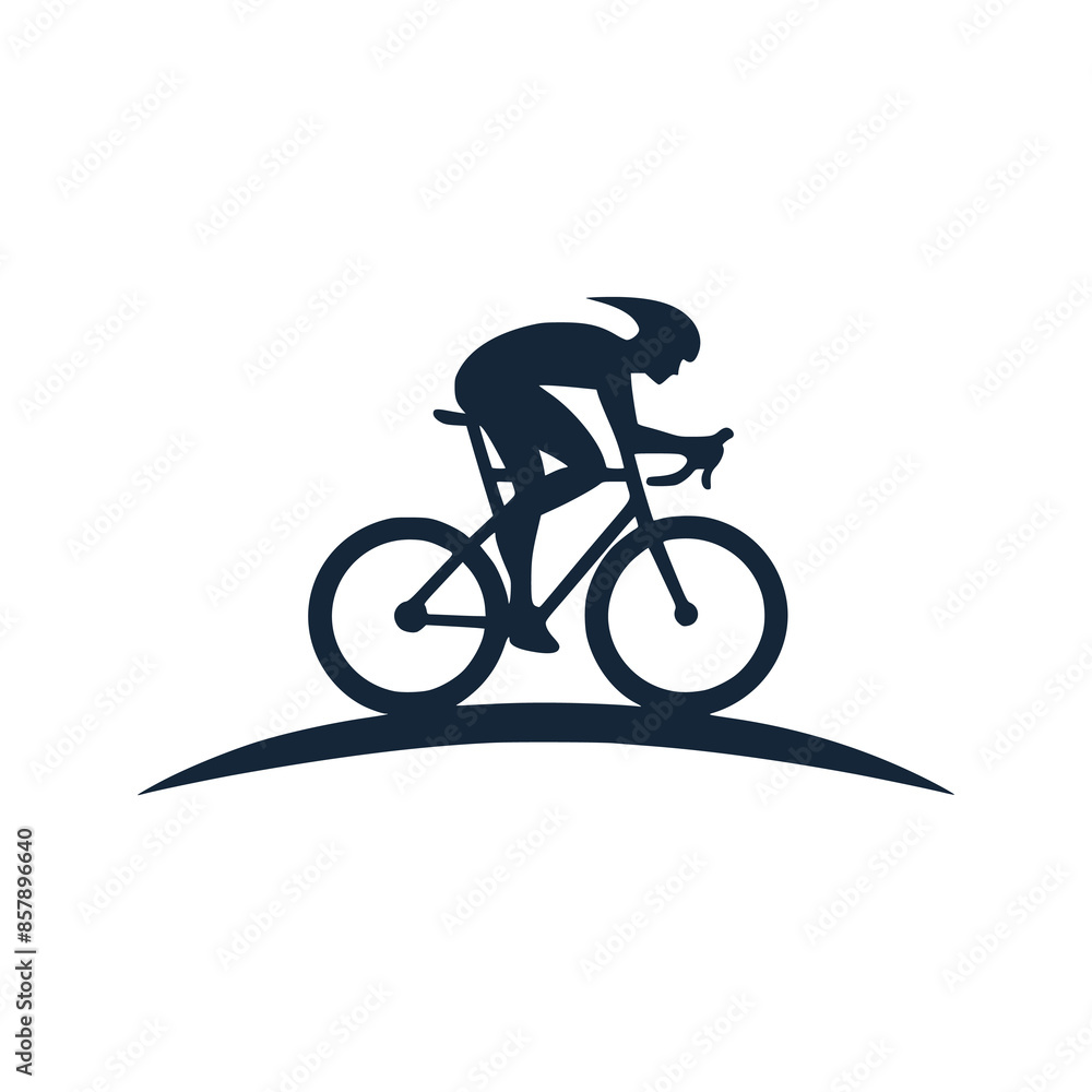 Fototapeta premium simple bicycle sport professional logo vector illustration template design