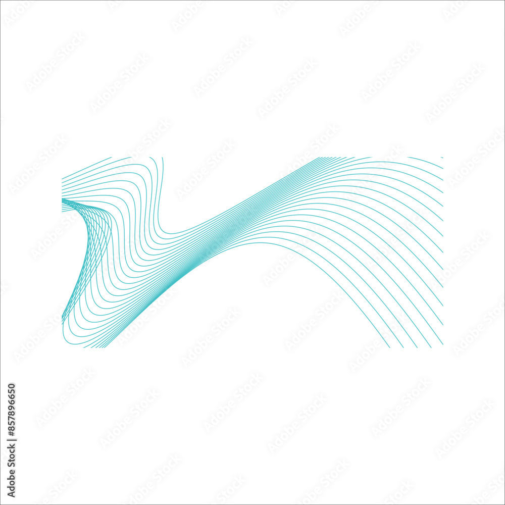 Abstract wave line shape vector element Abstract wave line shape vector element