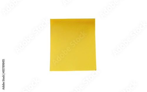 Single Yellow Post-it Note on White Background
