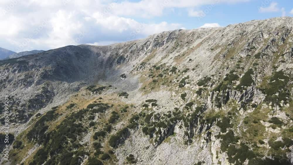 Amazing Aerial view of Rila mountain near Fish lakes, Bulgaria Amazing Aerial view of Rila mountain near Fish lakes, Bulgaria