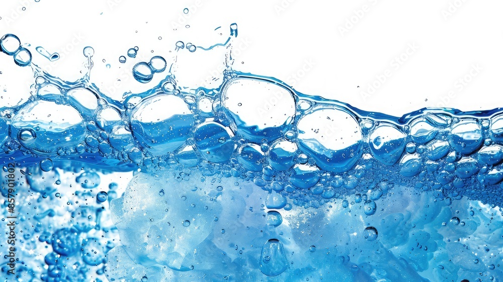 Water splash in blue isolated on white background,Blue splash is ...