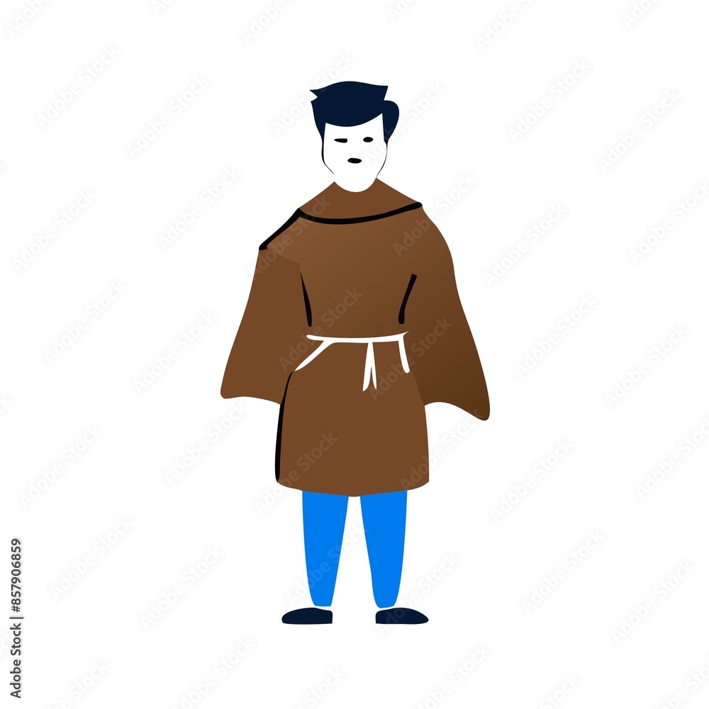 linear people of different colors, in different clothing styles and ages linear people of different colors, in different clothing styles and ages