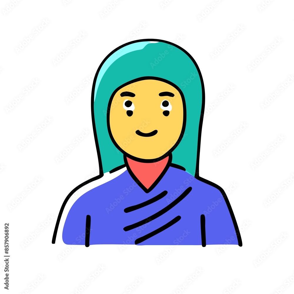 linear portrait of a woman. linear people of different colors, in different clothing styles and ages linear portrait of a woman. linear people of different colors, in different clothing styles and ages