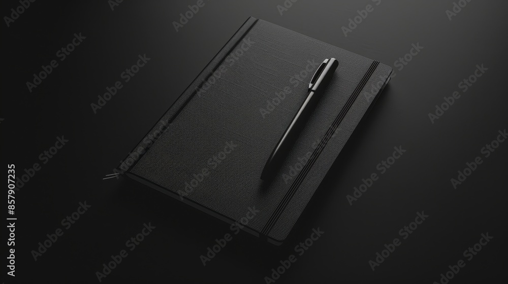male notebook with a pen, mockup with copy space, male notebook with a pen, mockup with copy space,
