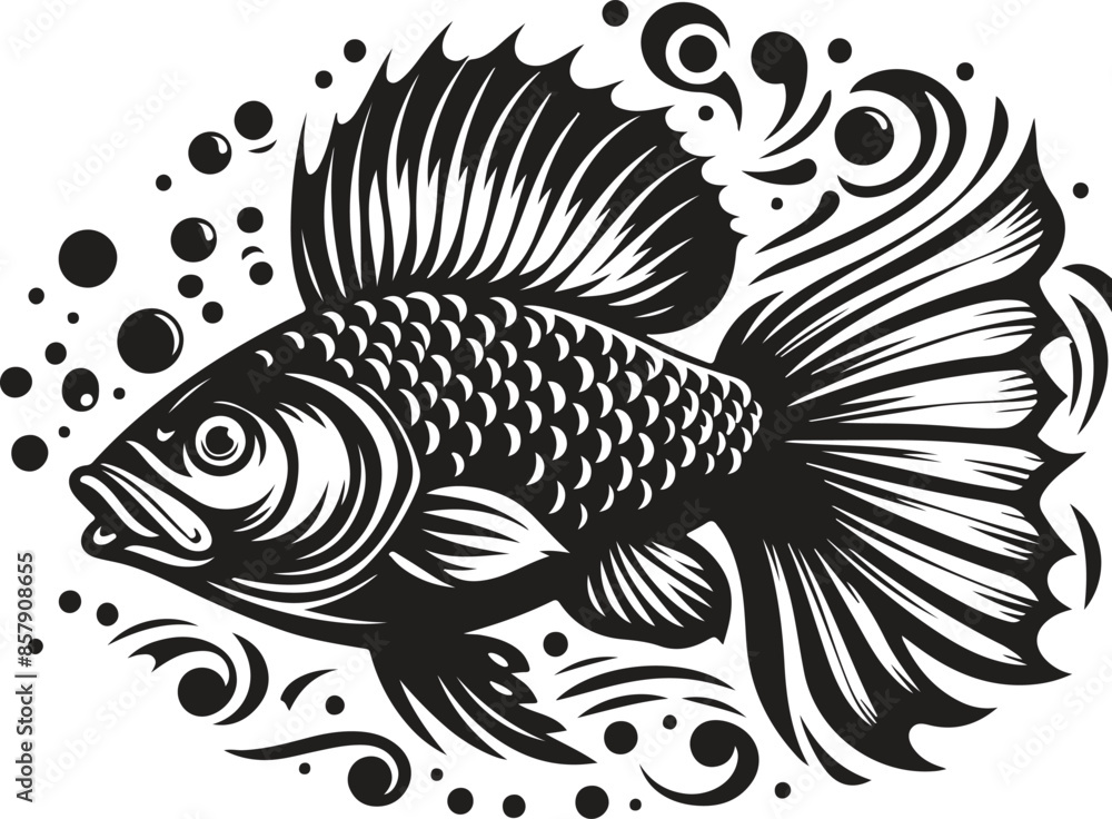 black and white fish black and white fish