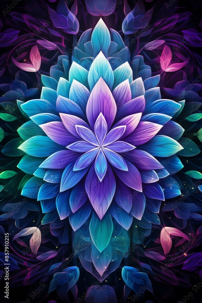 Colorful Reflections Creating Kaleidoscope Effect Background Illustrations Colorful Reflections Creating Kaleidoscope Effect Background Illustrations