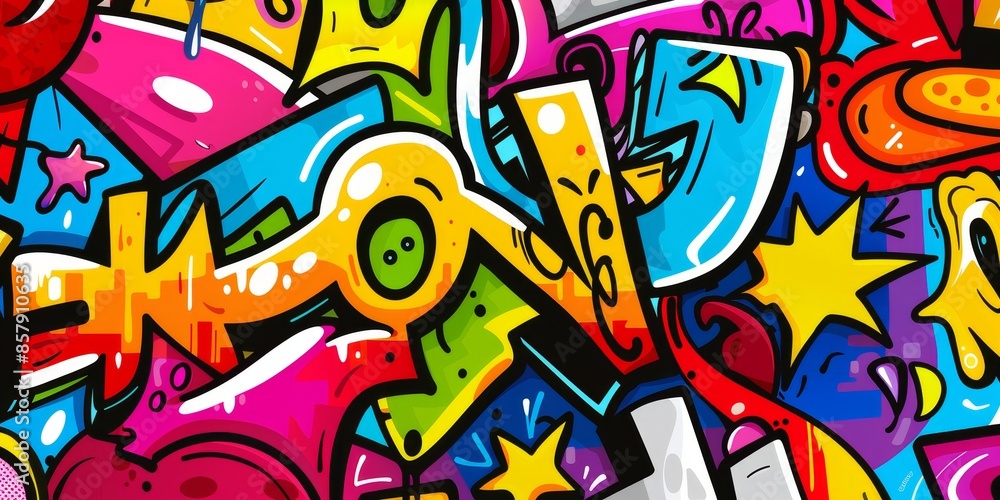 Abstract urban graffiti on the wall close up, graffiti background Abstract urban graffiti on the wall close up, graffiti background