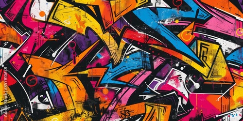 Wallpaper Mural Abstract urban graffiti on the wall close up, graffiti background Torontodigital.ca