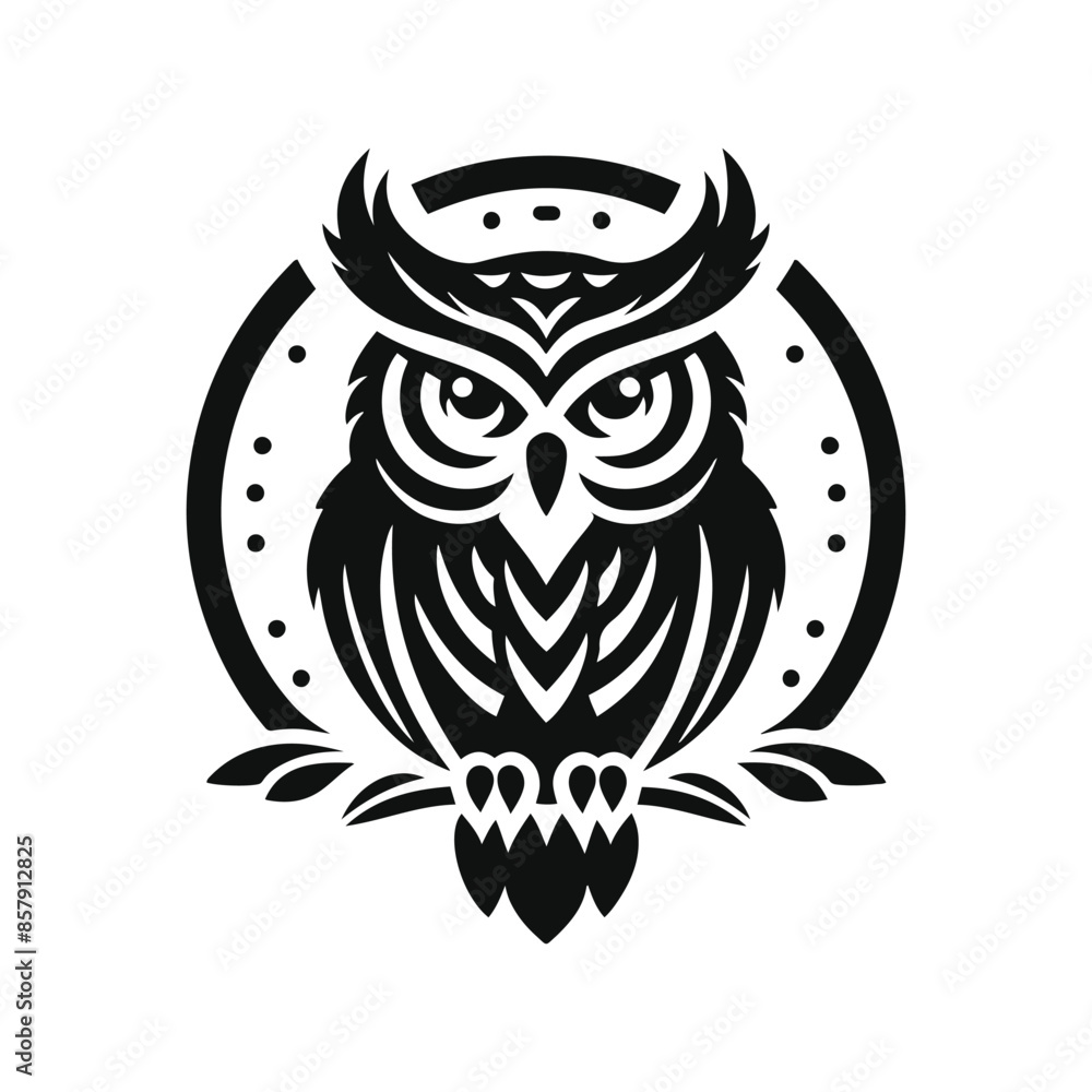 Fototapeta premium Owl Silhouette Vector design