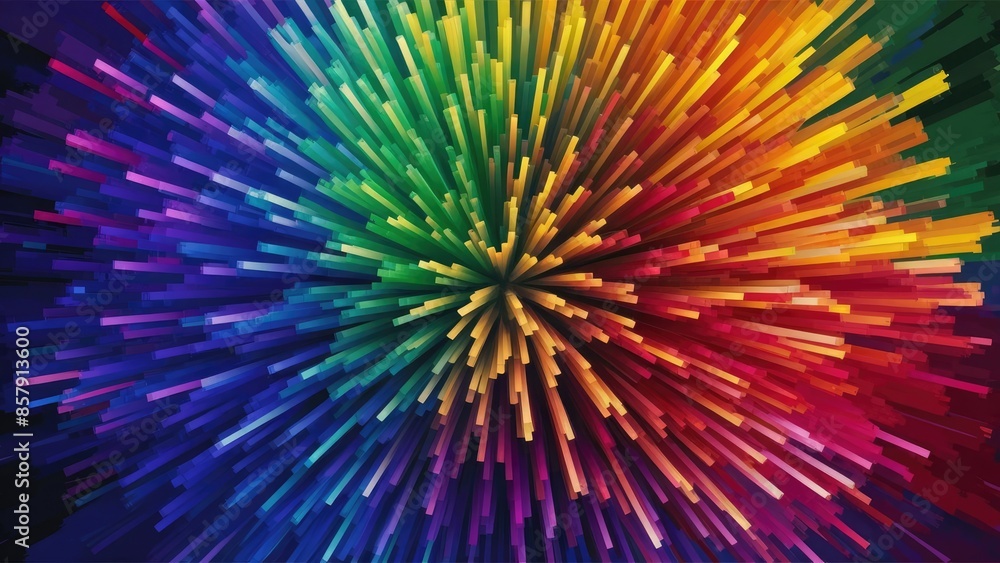 Fototapeta premium Dynamic Rainbow Array