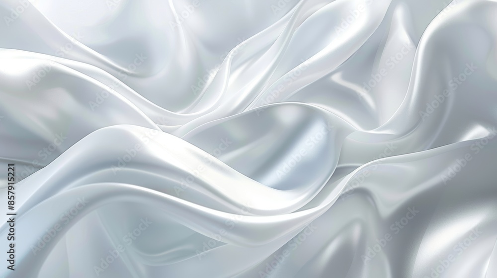 Obraz premium Abstract Flowing White Silk Fabric