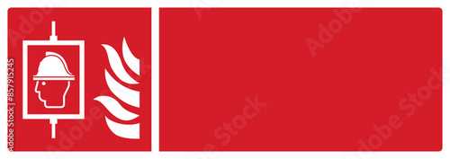 ISO fire prevention safety sign firefighters' lift your custom message here landscape size 1/2 a4,a3,a2,a1