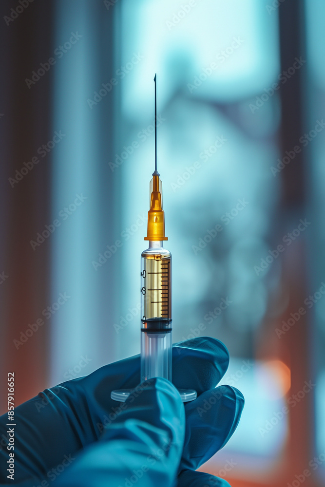 Single use syringe. Plastic insulin syringe. Needle for addict. Insulin ...