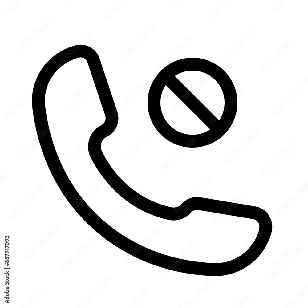 block call icon with line style, perfect for user interface projects block call icon with line style, perfect for user interface projects