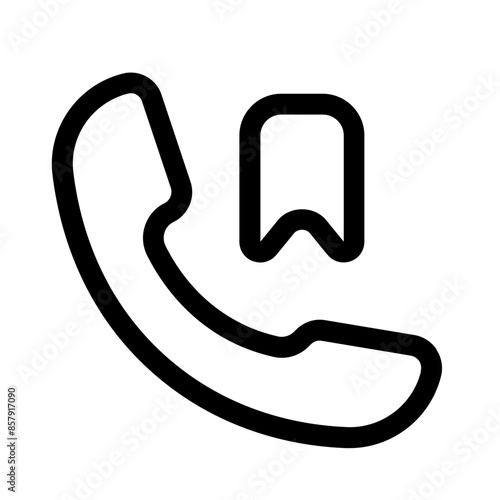 bookmark icon with line style, perfect for user interface projects