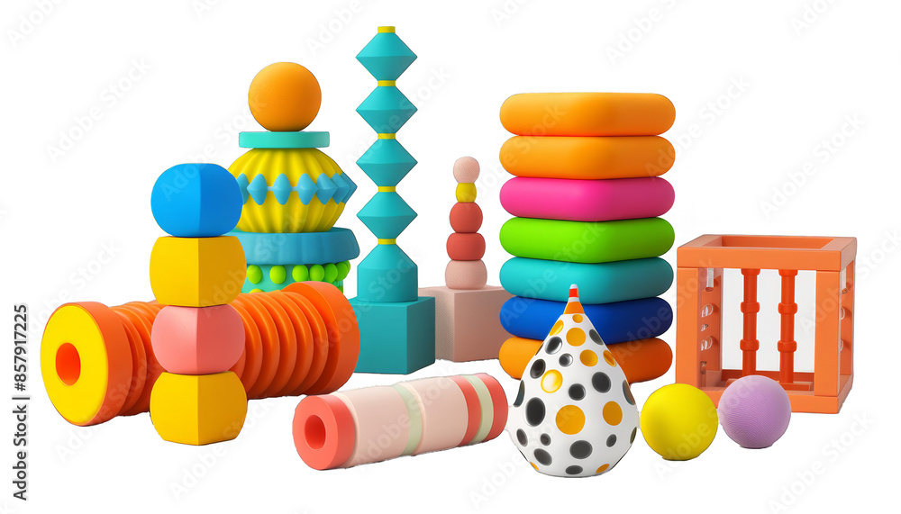 Obraz premium Therapy toys on transparent background