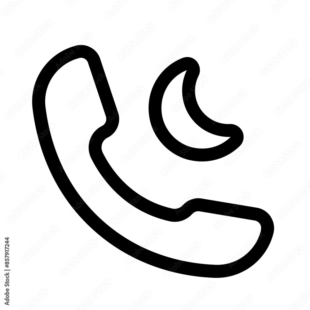 sleep call icon with line style, perfect for user interface projects
