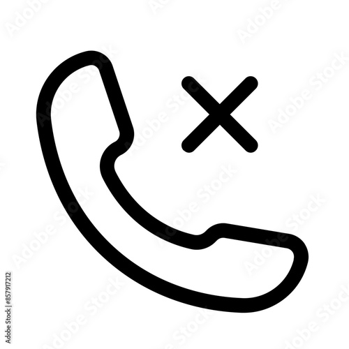 off call icon with line style, perfect for user interface projects