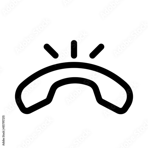 phone rings icon with line style, perfect for user interface projects