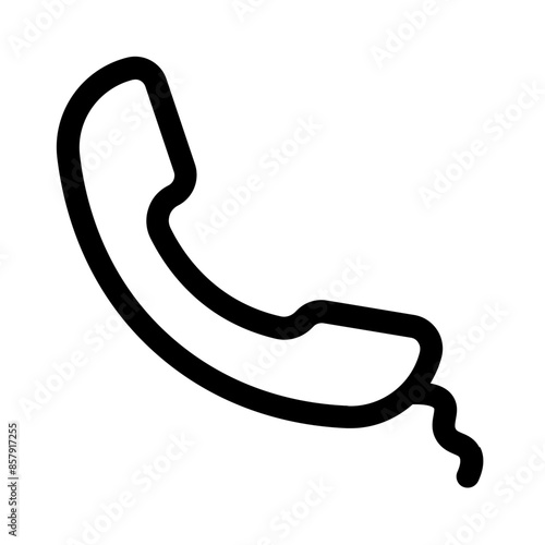 wired phone icon with line style, perfect for user interface projects