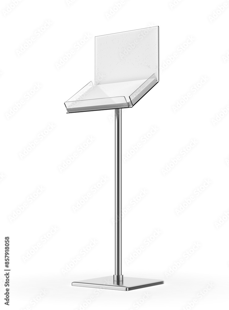 Acrylic Brochure Holder Stand Template 3d render illustration. Acrylic Brochure Holder Stand Template 3d render illustration.