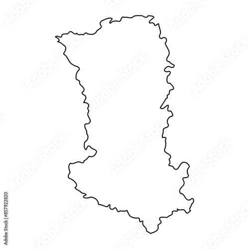 Deux Sevres department map, administrative division of France. Vector illustration.
