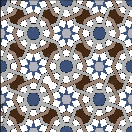 seamless pattern with blue flowers tiles | Tiles: Redefining spaces with style, craftsmanship, and durability. photo