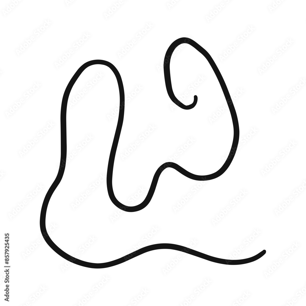Random Line Wavy Decoration Art Random Line Wavy Decoration Art