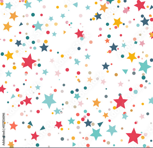  Festive Colorful Stars and Dots Background for Celebrations