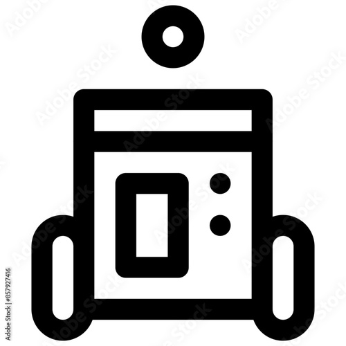 Pickleball machine. Editable stroke vector icon.