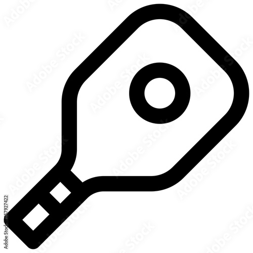 Pickleball. Editable stroke vector icon.