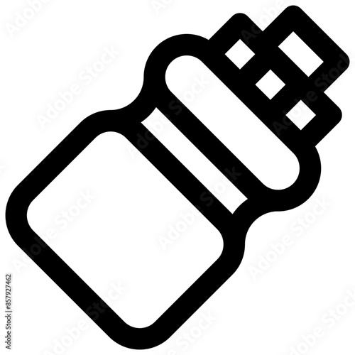 Water bottle. Editable stroke vector icon.
