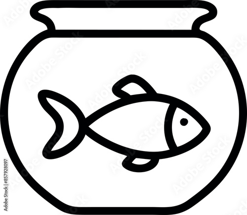 Fish in an aquarium vector icon
