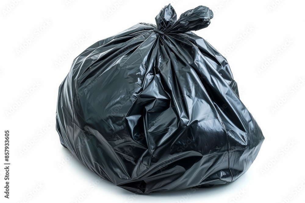trash bag full of garbage isolated on white trash bag full of garbage isolated on white