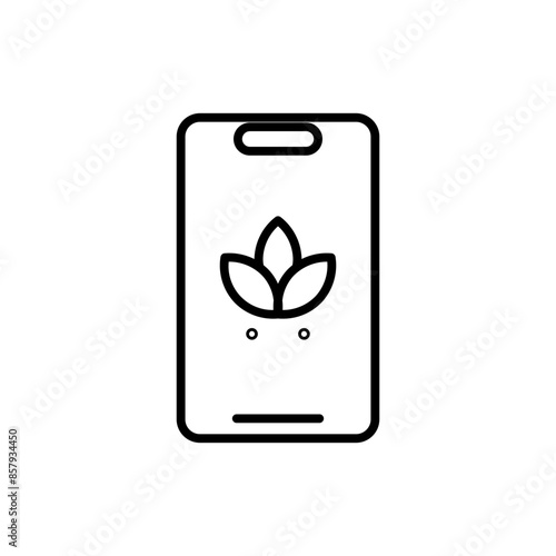 mobile app line icon